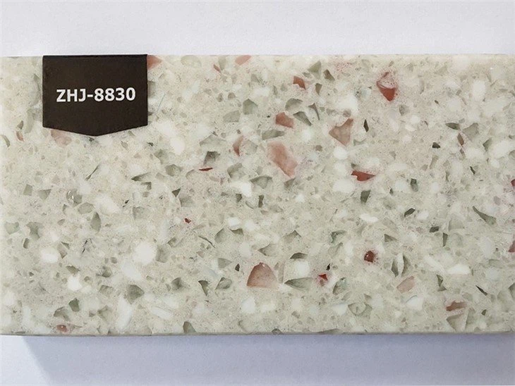 Engineered glass quartz stone slab (2)