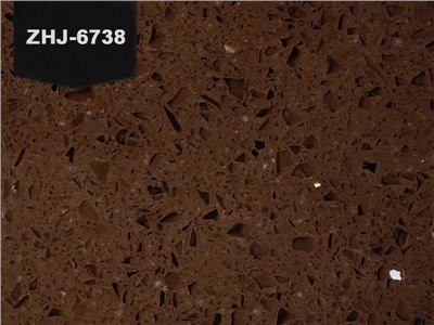 Placă de piatră cuarț maro cafea cu scânteie